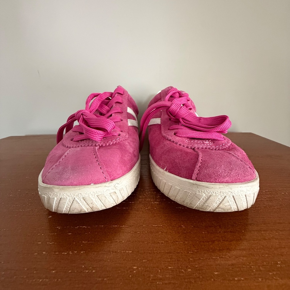 Tretorn Camden 3 Pink White Suede Sneakers Women's Size 7 - Picture 2 of 15